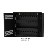 PORT nabíjecí skříňka pro 30 notebooků + 1 Rack U19", černá-béžová