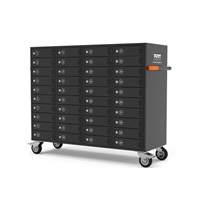 PORT nabíjecí skříňka pro 40 zařízení, individuální zámky, černá