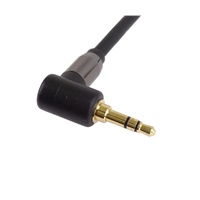 PremiumCord HQ stíněný kabel stereo Jack 3.5mm - Jack 3.5mm zahnutý 90°, 1,5m