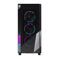 GIGABYTE case AORUS C500 GLASS, bez zdroje, průhledná bočnice, Mid Tower, černá