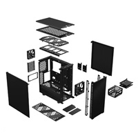 FRACTAL DESIGN skříň Define 7 Compact Black, USB 3.1 Type-C, 2x USB 3.0, bez zdroje, mATX