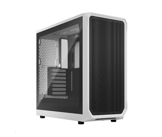 FRACTAL DESIGN skříň Focus 2 White TG Clear Tint, 2x USB 3.0, bez zdroje, mATX