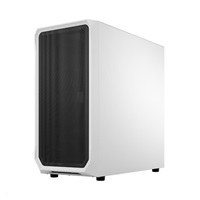 FRACTAL DESIGN skříň Focus 2 White TG Clear Tint, 2x USB 3.0, bez zdroje, mATX