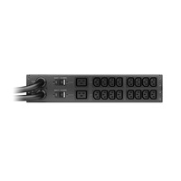 APC Rack ATS, 230V, 32A, (16)C13 (2)C19 out, 2U, IEC 309 32A 2P+E (2) (2.44m)
