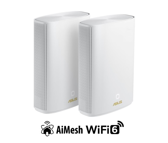ASUS ZenWiFi XP4 Hybrid 2-pack Wireless AX1800 Dual-band Powerline Mesh WiFi 6 System, Homeplug AV2