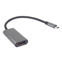 PremiumCord Převodník USB-C na HDMI, rozlišení 4K a FULL HD 1080p, kovové pouzdro