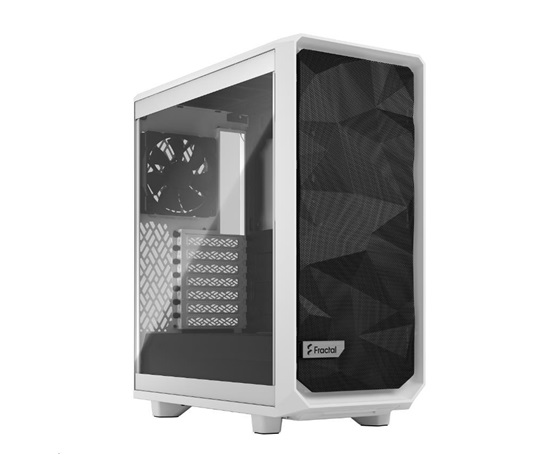 FRACTAL DESIGN skříň Meshify 2 Compact White TG Clear Tint, USB 3.1 Type-C, 2x USB 3.0, bez zdroje, mATX