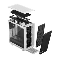 FRACTAL DESIGN skříň Meshify 2 Compact White TG Clear Tint, USB 3.1 Type-C, 2x USB 3.0, bez zdroje, mATX