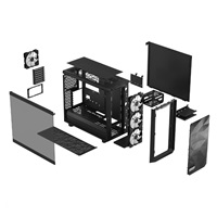 FRACTAL DESIGN skříň Meshify 2 Lite RGB Black TG Light Tint, 2x USB 3.0, bez zdroje, E-ATX