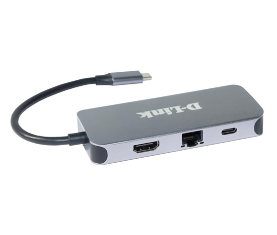 D-Link DUB-2335 USB-C Hub with HDMI, Gigabit Ethernet and 3x USB3.0, mini docking station