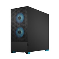 FRACTAL DESIGN skříň Pop Air RGB Cyan Core TG Clear Tint, 2x USB 3.0, bez zdroje, ATX