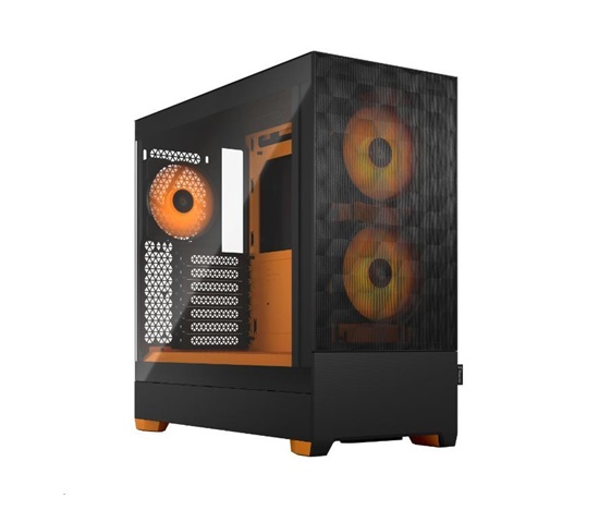 FRACTAL DESIGN skříň Pop Air RGB Orange Core TG Clear Tint, 2x USB 3.0, bez zdroje, ATX