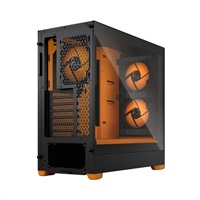 FRACTAL DESIGN skříň Pop Air RGB Orange Core TG Clear Tint, 2x USB 3.0, bez zdroje, ATX