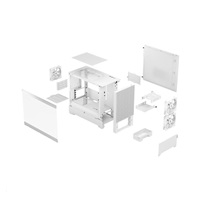 FRACTAL DESIGN skříň Pop Mini Air RGB White TG Clear Tint, 2x USB 3.0, bez zdroje, mATX