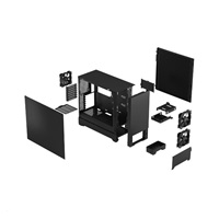 FRACTAL DESIGN skříň Pop Silent Black Solid, 2x USB 3.0, bez zdroje, ATX