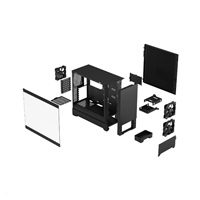 FRACTAL DESIGN skříň Pop Silent Black TG Clear Tint, 2x USB 3.0, bez zdroje, ATX