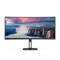 AOC MT VA LCD WLED 34" CU34V5C/BK - VA panel, 3440x1440, HDMI, DP, USB, USB-C, nast. vyska, repro, zakriven