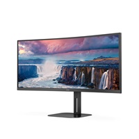 AOC MT VA LCD WLED 34" CU34V5C/BK - VA panel, 3440x1440, HDMI, DP, USB, USB-C, nast. vyska, repro, zakriven