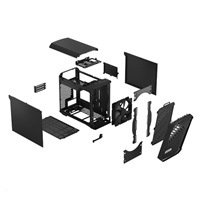 FRACTAL DESIGN skříň Torrent Nano Black Solid, USB 3.1 Type-C, 2x USB 3.0, bez zdroje, mITX