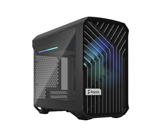 FRACTAL DESIGN skříň Torrent Nano RGB Black TG Light Tint, USB 3.1 Type-C, 2x USB 3.0, bez zdroje, mITX