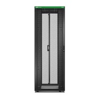 APC Easy Rack 800mm/48U/1000mm, with Roof, castors, feet and 4 Brackets, No Side panels, Bottom, black