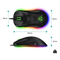 CONNECT IT BATTLE AIR 2 profesionální optická herní myš + SW, 12800 DPI, černá