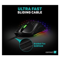 CONNECT IT BATTLE AIR 2 profesionální optická herní myš + SW, 12800 DPI, černá