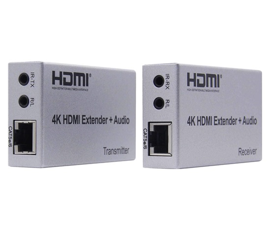 PremiumCord 4K HDMI extender na 100m přes Cat5e/Cat6, přenos Irda a Audio výstupy