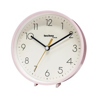 TechnoLine Modell H nástěnné hodiny, analogové, řízené krystalem, růžová