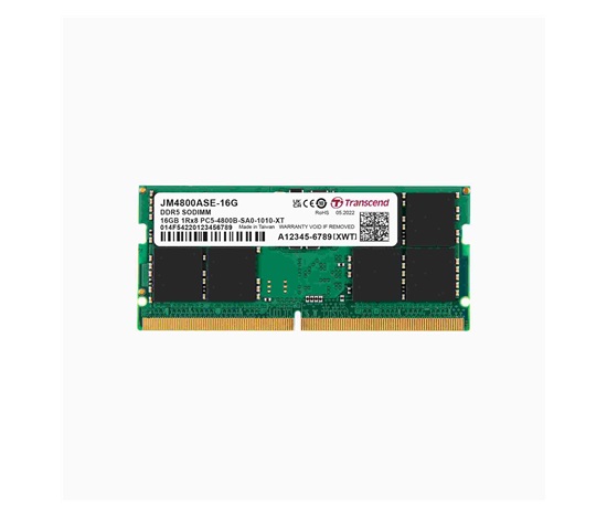 TRANSCEND SODIMM DDR5 16GB 4800MHz JM 1Rx8 2Gx8 CL40 1.1V