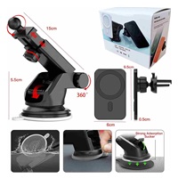 1stCOOL bezdrátová QI nabíječka 15W, magnetická, do auta, MagSafe kompatibilní, černá