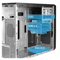 CHIEFTEC skříň UB-03B-350GPB, mini-ITX, Black, 350W