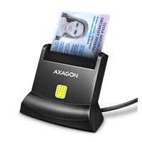 AXAGON CRE-SM4N, USB-A StandReader čtečka kontaktních karet Smart card (eObčanka), kabel 1.3m
