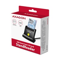 AXAGON CRE-SM4N, USB-A StandReader čtečka kontaktních karet Smart card (eObčanka), kabel 1.3m