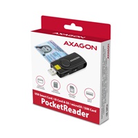 AXAGON CRE-SMP2A, USB-A PocketReader 4-slot čtečka Smart card (eObčanka) + SD/microSD/SIM