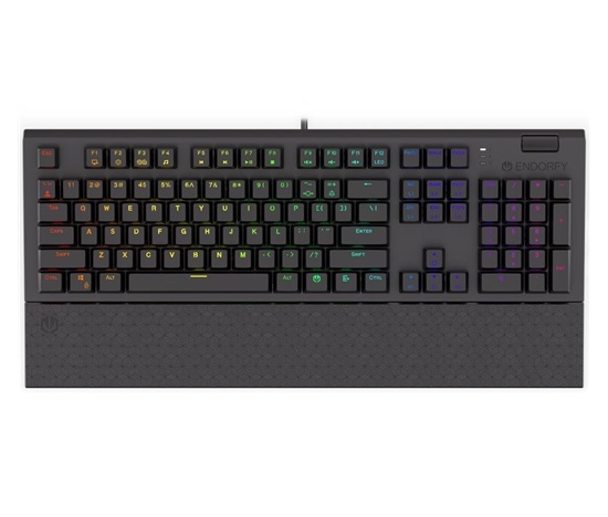 Endorfy herní klávesnice Omnis Kaihl BL RGB / USB / blue switch / drátová /mechanická/US layout/černá RGB