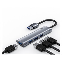 C-TECH UHB-U3-AL, USB Hub, 4x USB 3.2 Gen 1, hliníkové tělo
