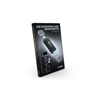 C-TECH čtečka karet UCR-02-AL, USB 3.0 TYPE A/ TYPE C, SD/micro SD