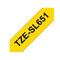 BROTHER TZESL651 - kazeta TZ šířky 24mm, lamino TZE-SL651, žlutá/černé písmo