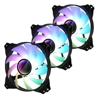 Zalman sada 3 ks ventilátorů ZM-IF120 / 120mm / ARGB / 3-pin / bíločerná