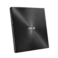 BAZAR - ASUS DVD Writer SDRW-08U7M-U BLACK RETAIL, External Slim DVD-RW, black, USB - Poškozený obal (Komplet)
