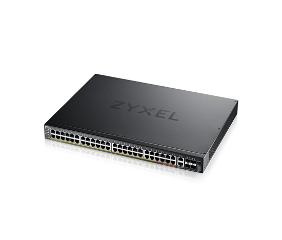 Zyxel XGS2220-54FP, L3 Access Switch, 960W PoE, 40xPoE+/10xPoE++, 48x1G RJ45 2x10mG RJ45, 4x10G SFP+ Uplink, incl. 1 yr