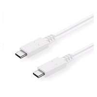 C-TECH kabel USB 3.2, Type-C (CM/CM), PD 100W, 20Gbps, 1m, bílý