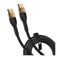 3mk datový kabel - Hyper Silicone Cable C to C 2m 100W, černá