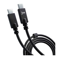 3mk datový kabel - Hyper Cable 4k60Hz 1m 100W C to C, černá