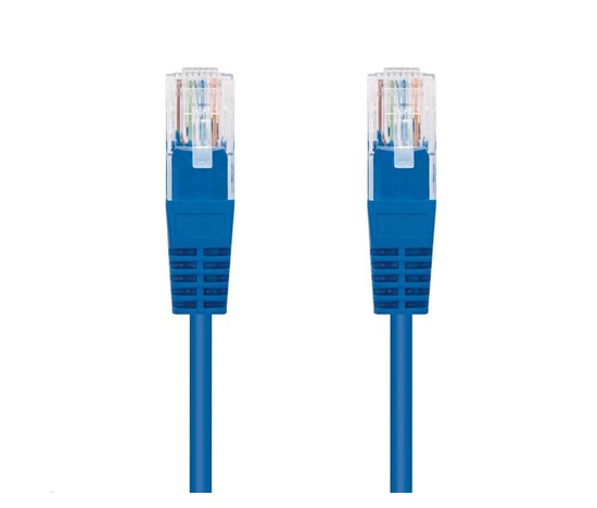 C-TECH kabel patchcord Cat5e, UTP, modrý, 0,25m