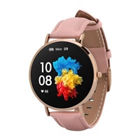 Garett Smartwatch Verona zlatá, růžový řemínek