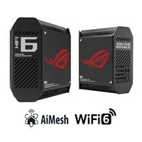 ASUS GT6 2-pack black Wireless AX10000 ROG Rapture Wifi 6 Tri-band Gaming Mesh System