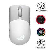 ASUS myš ROG KERIS WIRELESS AIMPOINT WHITE (P709), RGB, Bluetooth, bílá