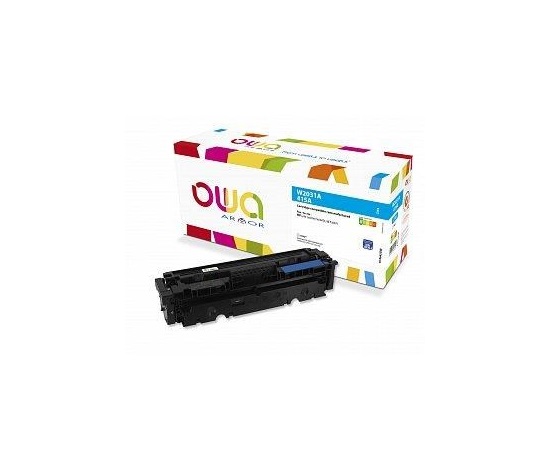 OWA Armor toner pro HP Laserjet M 450, 454, 455, 470, 479, 2100 stran, W2031A, cyan/modrá